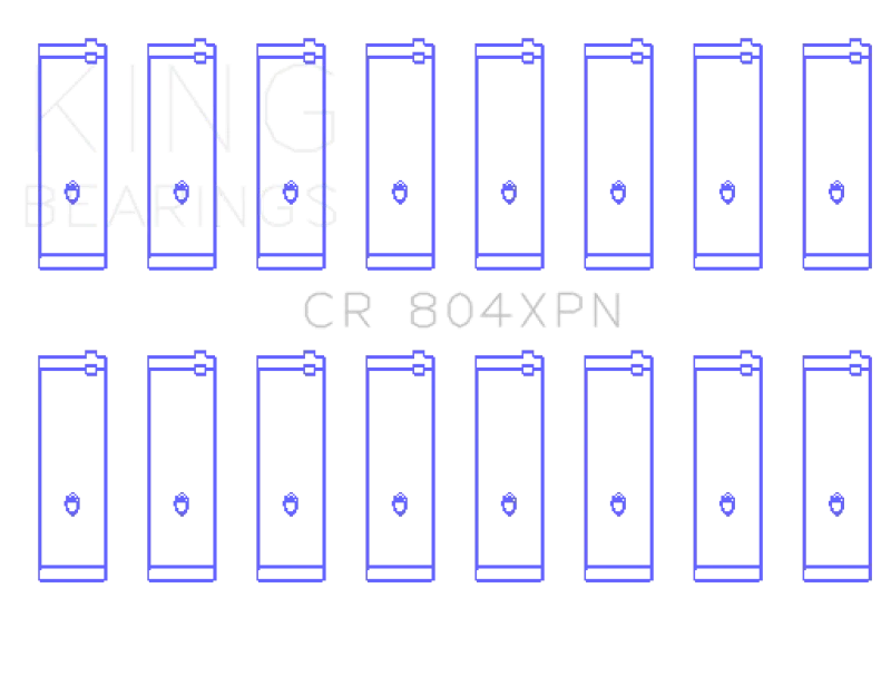 King Engine Bearings Ford 283 / 302 (Size STD) Performance Rod Bearing Set - Side View
