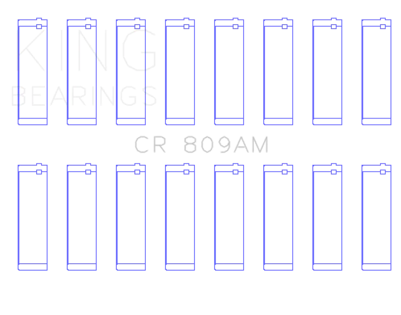 King Engine Bearings Ford 330/332/352/360/390/410/248 Engine (Size 020) Rod Bearings - Main Product View