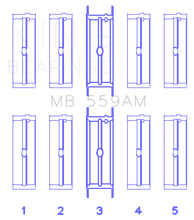 Load image into Gallery viewer, King Engine Bearings Ford 330/352/360/390/410/428 Engine (Size 020) Main Bearing Set - Detail View