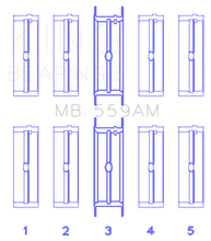 Load image into Gallery viewer, King Engine Bearings Ford 330/352/360/390/410/428 Engine (Size 050) Main Bearing Set - Side View