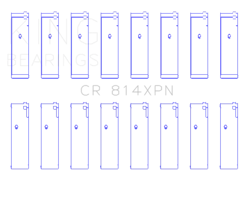 King Engine Bearings Ford 351ci 5.8L 16V (Size STDX Oversized) Connecting Rod Bearing Set - Main Product View