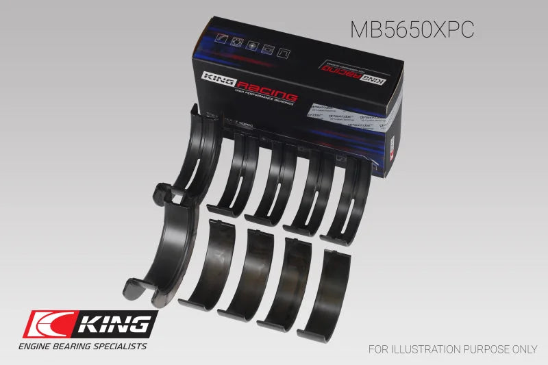 King Engine Bearings Ford 370/ 429/ 460 16V OHV (Size 1.0) Main Bearing Set - Side View