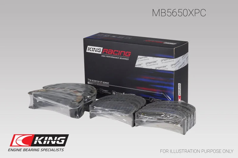 King Engine Bearings Ford 370/ 429/ 460 16V OHV pMaxKote Coated Main Bearing Set - Installation View
