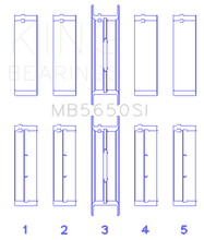 Load image into Gallery viewer, King Engine Bearings Ford 370/429/460 16B OHV Main Bearing Set - Set Of 10 - Side View