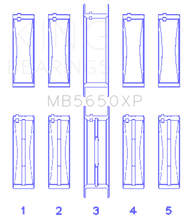 Load image into Gallery viewer, King Engine Bearings Ford 370/429/460 16V OHV (Size .001) Crankshaft Main Bearing Set - Side View