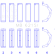 Load image into Gallery viewer, King Engine Bearings Ford 415 (Size +0.50mm) Main Bearing Set - Detail View