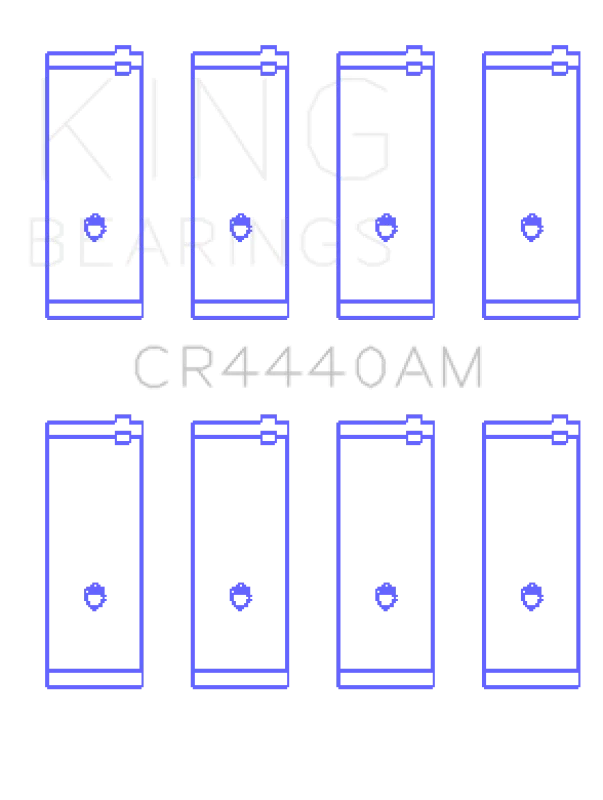 King Engine Bearings Ford 73HM 83HM 85HM Cosworth Yb (Size +0.75mm) Connecting Rod Bearing Set - Side View