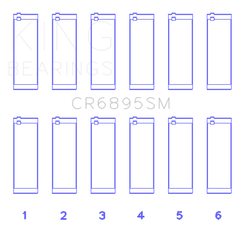 King Engine Bearings Ford Ecoboost 3.5L V6 (Size +0.75mm) Connecting Rod Bearing Set - Side View
