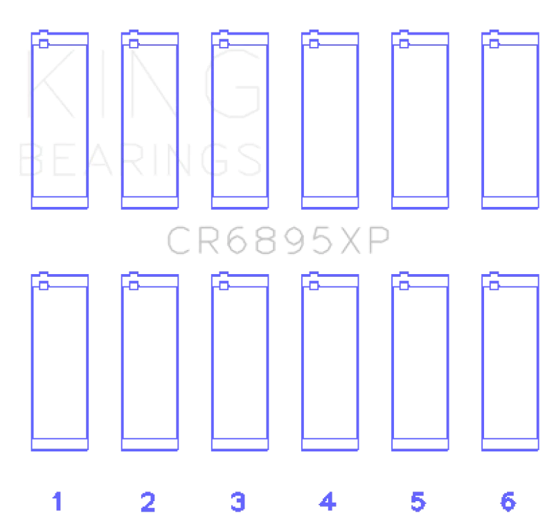 King Engine Bearings Ford Ecoboost 3.5L V6 (Size STDX) Tri Metal Connecting Rod Bearing Set - Side View