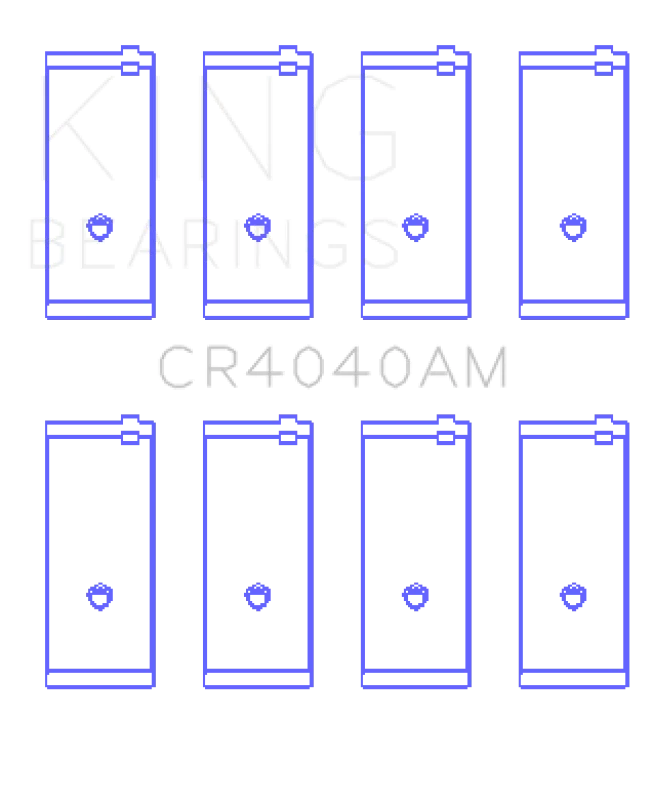 King Engine Bearings Ford Fiesta/Escort Tlb/Gud/J4B 1.0L 1.2L 1.3L (Size +0.75mm) Conrod Bearing Set - Side View