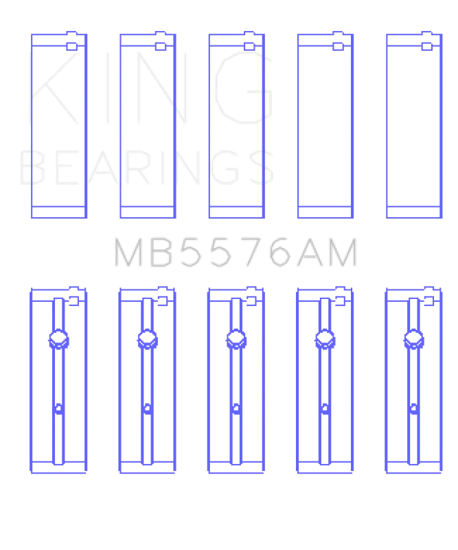 King Engine Bearings Ford J4B/J4C (Size +0.50mm) Main Bearing Set - Main Product View