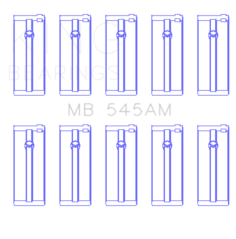 King Engine Bearings Ford N4A/Ne/L/N/Jcc/Lcj/Lse (Size +0.25mm) Main Bearing Set - Side View