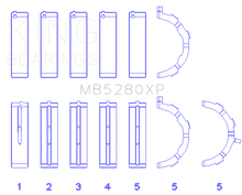 Load image into Gallery viewer, King Engine Bearings Ford Prod. V8 4.6L/5.4L (Size .026) Performance Main Bearing Set - Main Product View