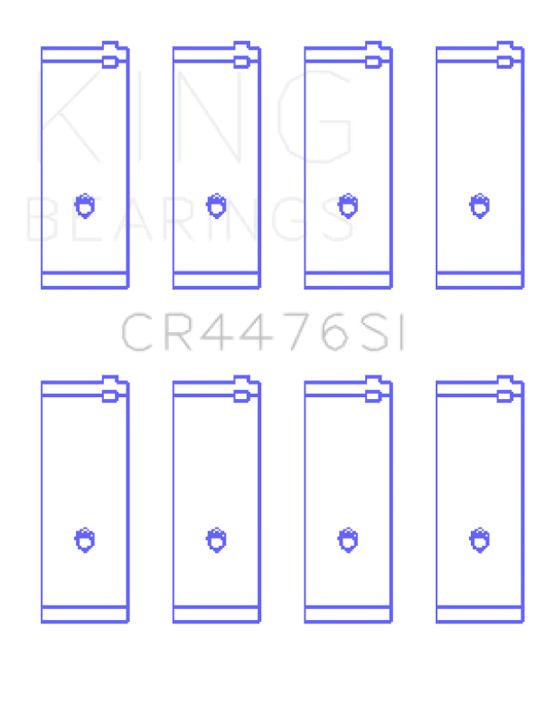 King Engine Bearings Ford Taunus 2000/2300 (Size +0.25mm) Connecting Rod Bearing Set - Side View