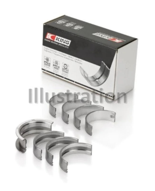 King Engine Bearings Ford V-6 183. (Size +0.25mm) Main Bearing Set - Side View
