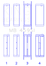 Load image into Gallery viewer, King Engine Bearings Ford V-6 183. (Size +0.75mm) Main Bearing Set - Detail View