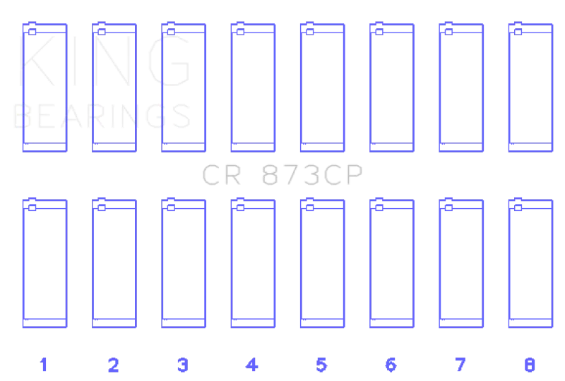 King Engine Bearings GENERAL MOTORS 379, 395 16v Rod Bearing Set - Detail View