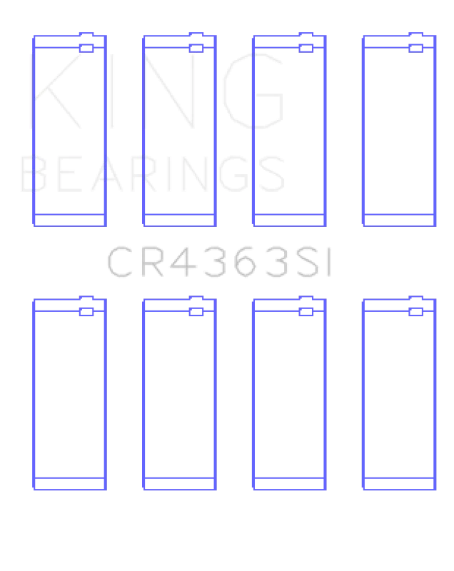 King Engine Bearings GM 134 DOHC Ecotec 2.2L Connecting Rod Bearings - Set of 8 - Side View