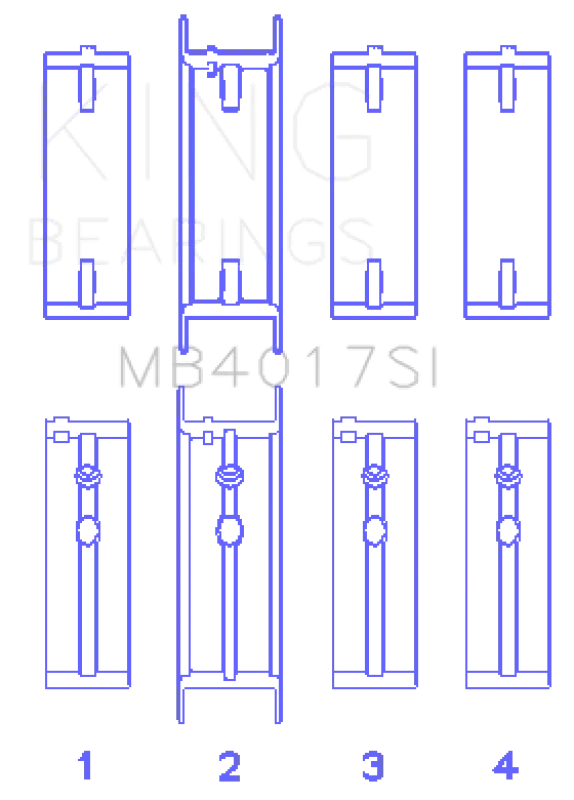 King Engine Bearings GM 231 (3800) V6 (Size STD) Main Bearing Set - Main Product View