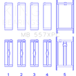 Load image into Gallery viewer, King Engine Bearings GM 262/267/302/307/327/350 (Size .020) Coated Performance Main Bearing Set - Side View