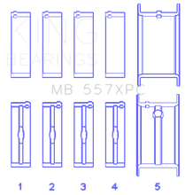 Load image into Gallery viewer, King Engine Bearings GM 262/267/302/307/327/350 (Size .020) Coated Performance Main Bearing Set - Side View