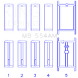 Load image into Gallery viewer, King Engine Bearings GM 265/283/302/327 8 Cyl (Size STD) Main Bearing Set - Detail View