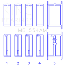 Load image into Gallery viewer, King Engine Bearings GM 265/283/302/327 8 Cyl (Size STD) Main Bearing Set - Detail View