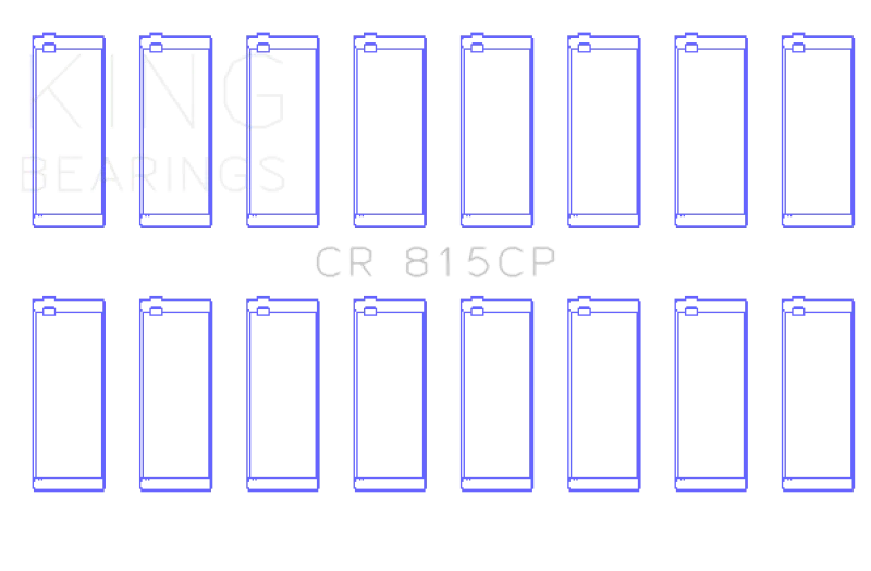 King Engine Bearings GM 287, 316, 347, 370,400, 421, 428, 455 Connecting Rod Bearing Set - Side View