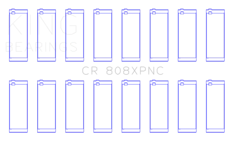 King Engine Bearings GM 369-502 Gen IV / V / VI Big Block Chevy Rod Bearing Set - Side View