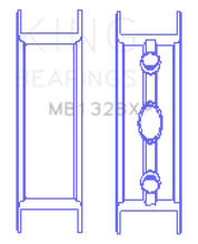 Load image into Gallery viewer, King Engine Bearings GM Vortec / LS Series Gen III IV - Flange Only (From Set MB5013XP) - Side View