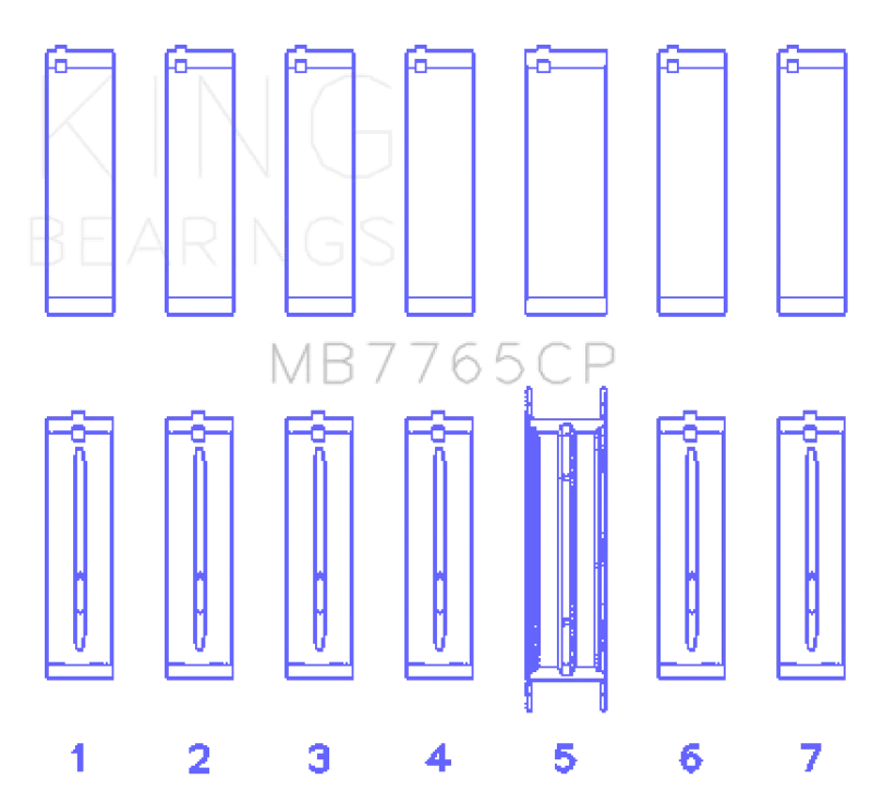 King Engine Bearings GMC 4.2 Vortec L6 (Size 1.0) Main Bearing Set - Main Product View