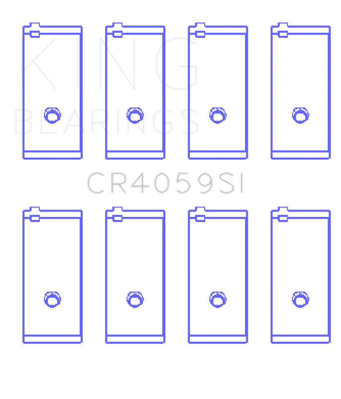 King Engine Bearings General Motors 138Ci 2.3L L40/Ld2 16V (Size +0.25mm) Connecting Rod Bearing Set - Side View