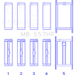 Load image into Gallery viewer, King Engine Bearings General Motors 262/267/302/307/327/350 (Size STDX) Main Bearing Set - Side View