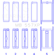 Load image into Gallery viewer, King Engine Bearings General Motors 262/267/302/307/327/350 (Size STDX) Main Bearing Set - Main Product View