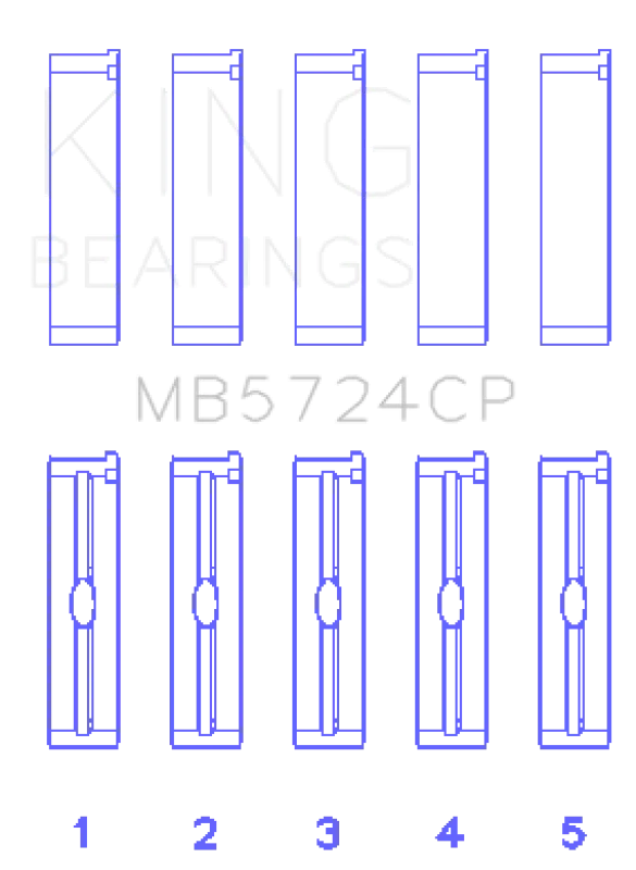 King Engine Bearings General Motors Duramax Diesel Main Bearing Set - Side View