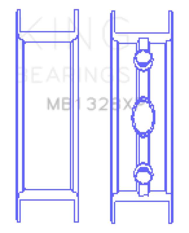 King Engine Bearings Gm Vortec /Ls-Series Gen Iii Iv (Size STDX) Main Bearing Set - Detail View