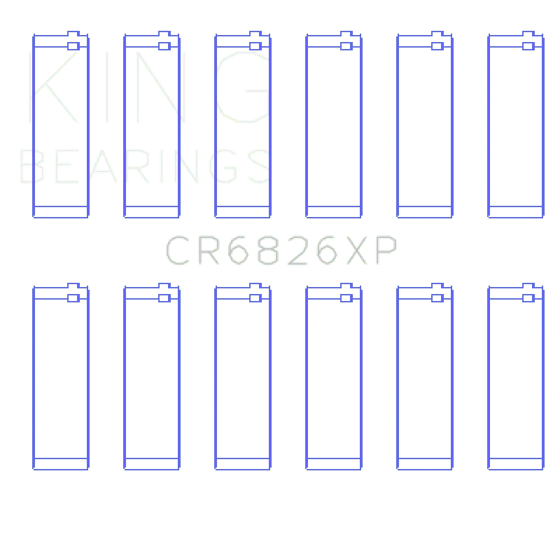 King Engine Bearings Gm/Holden 3.6 Lf4/Lfx/Lgx (Size STDX) Connecting Rod Bearing Set - Detail View