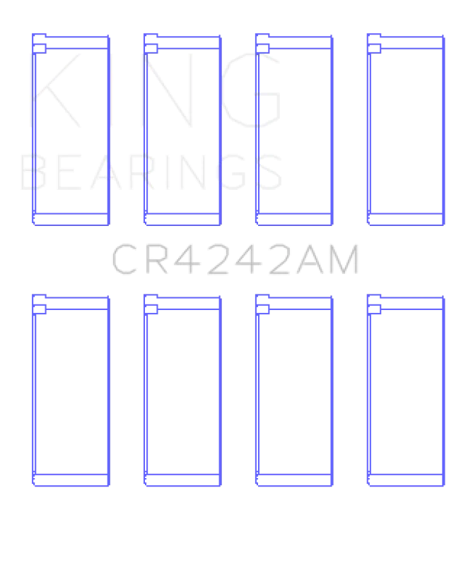 King Engine Bearings Honda 97ci 1.6L L4 B16A2/B16A3 Rod Bearing Set - Size STD - Side View