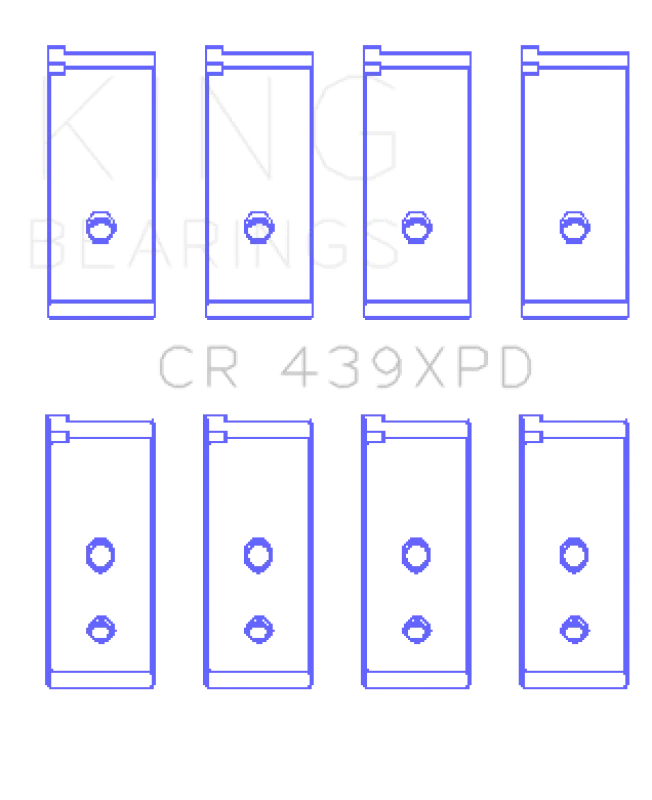 King Engine Bearings Honda B-Series Dowel Performance Rod Bearing Set - Size STD - Side View