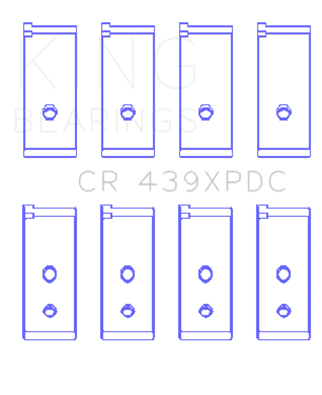 King Engine Bearings Honda B18A1/B18B1 pMaxKote Performance Rod Bearing Set - Side View