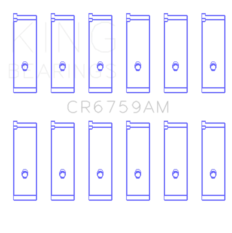 King Engine Bearings Honda C32A / C35A Connecting Rod Bearing Set - Side View