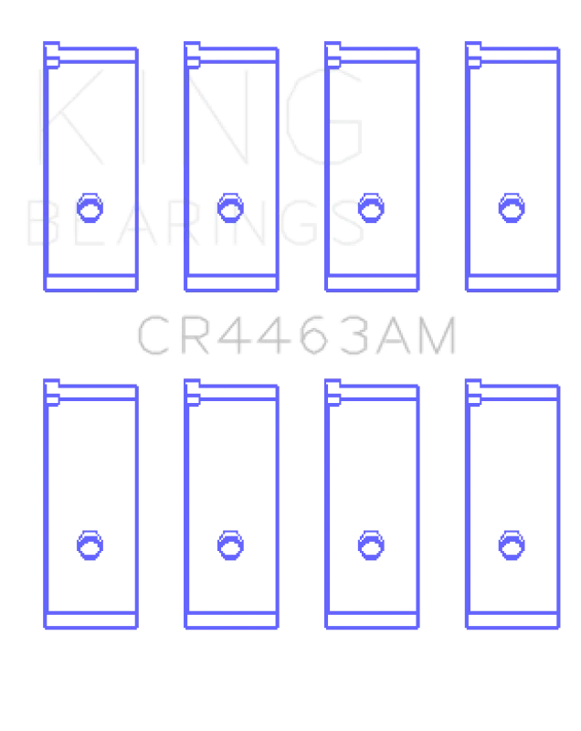 King Engine Bearings Honda Civic 1438Cc (Size +0.50mm) Connecting Rod Bearing Set - Side View