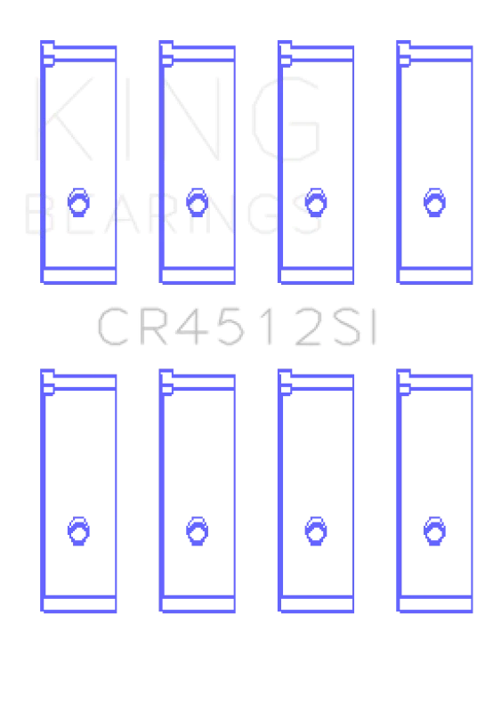 King Engine Bearings Honda D17A1/2 Rod Bearing Set - Size STD - Side View