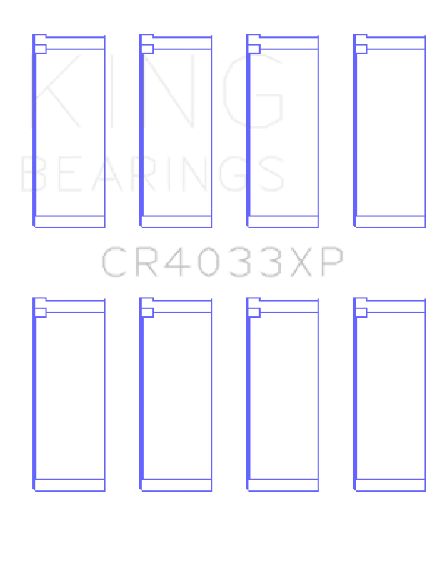 King Engine Bearings Honda F20C/F22C/97-01 H22A4 Rod Bearing Set - Size +0.25mm - Side View