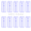 Load image into Gallery viewer, King Engine Bearings Honda F22B/H22A (Size +1.0mm) Main Bearing Set - Main Product View