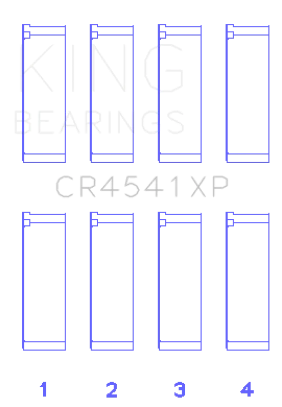 King Engine Bearings Honda F23 Performance Rod Bearing Set - Size STD - Side View