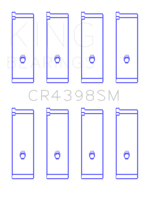 King Engine Bearings Honda L13A4/L15A (Size 0.25) Connecting Rod Bearing Set - Side View