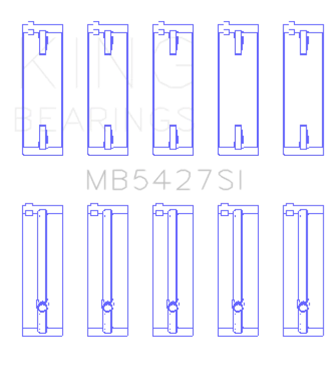 King Engine Bearings Honda L13A4/L15A (Size +0.50mm) Main Bearing Set - Main Product View