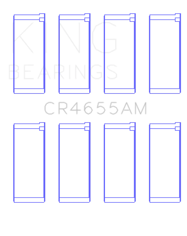King Engine Bearings Hyundai G4Ed/G4Ae/G4Ek/G4Fk (Size +0.25mm) Connecting Rod Bearing Set - Side View