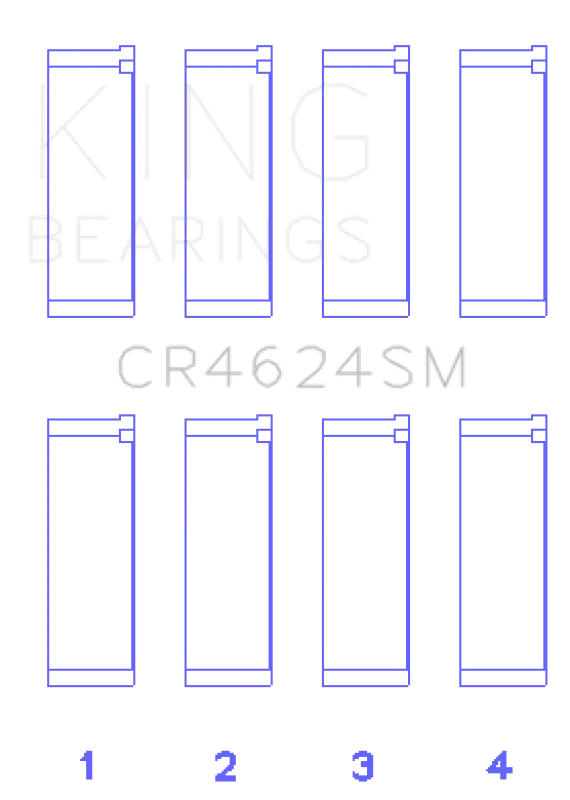 King Engine Bearings Hyundai G4KE/G4KC Rod Bearings (Set of 4) - Side View
